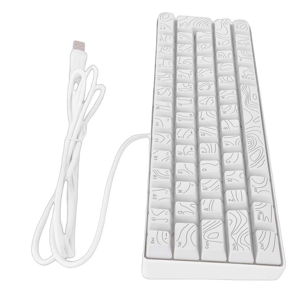 Tastatură Gaming RGB cu 61 de taste 60% Mecanică cu Iluminare RGB Design Ergonomic Tastatură cu Fir