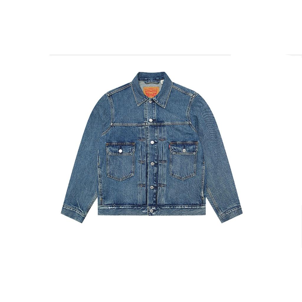 Cheap Levis Pure Color Splicing Comfortable LongSleeve Denim Jacket