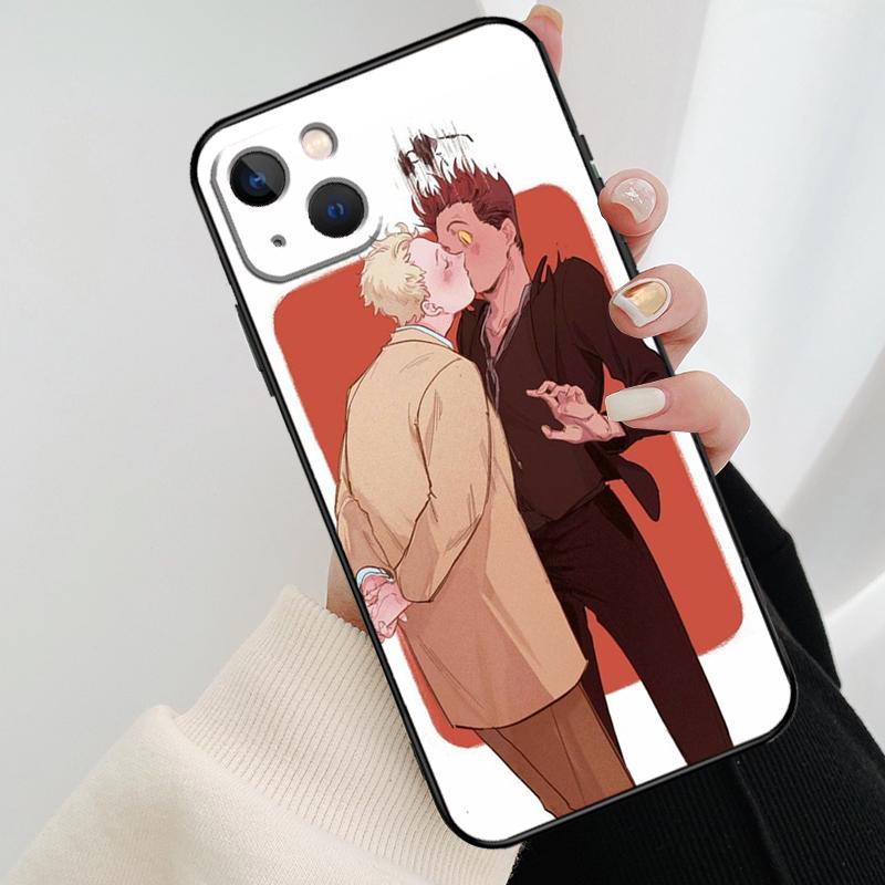Good Omens Case For iPhone 12 11 13 14 15 16 Pro Max Mini Cover For iPhone XR X XS Max Plus Phone Case