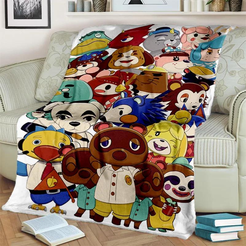 

Cartoon Animal Crossing New Horizons Soft Plush Blanket,Flannel Blanket Throw Blanket for Living Room Bedroom Sofa Cover Child 75x90cm