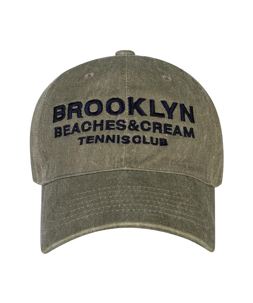 Bichiseuaenkeulim Brooklyn Tennis Club Pigment Ball Cap-Khaki