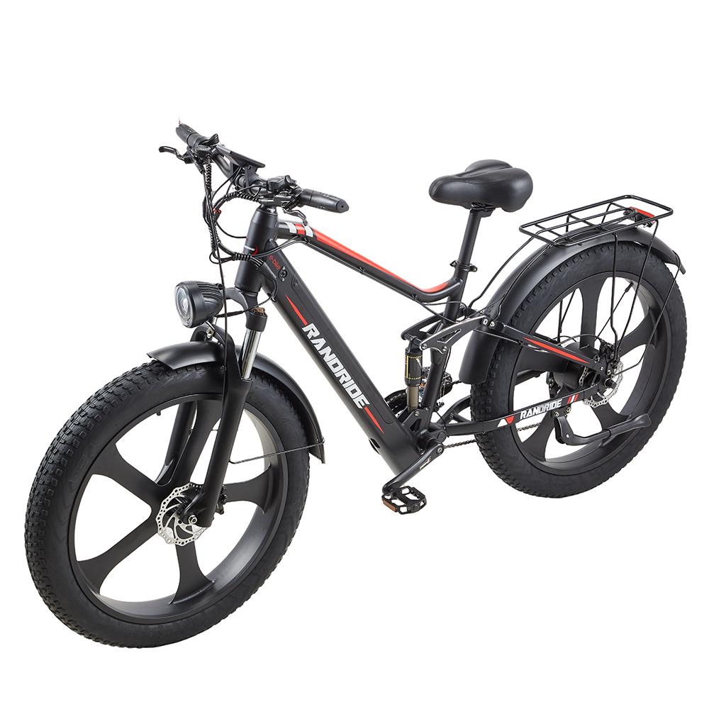 RANDRIDE Biciclete electrice urbane YX90M Motor 1000W Baterie 48V 14Ah Anvelope 26x4 inch
