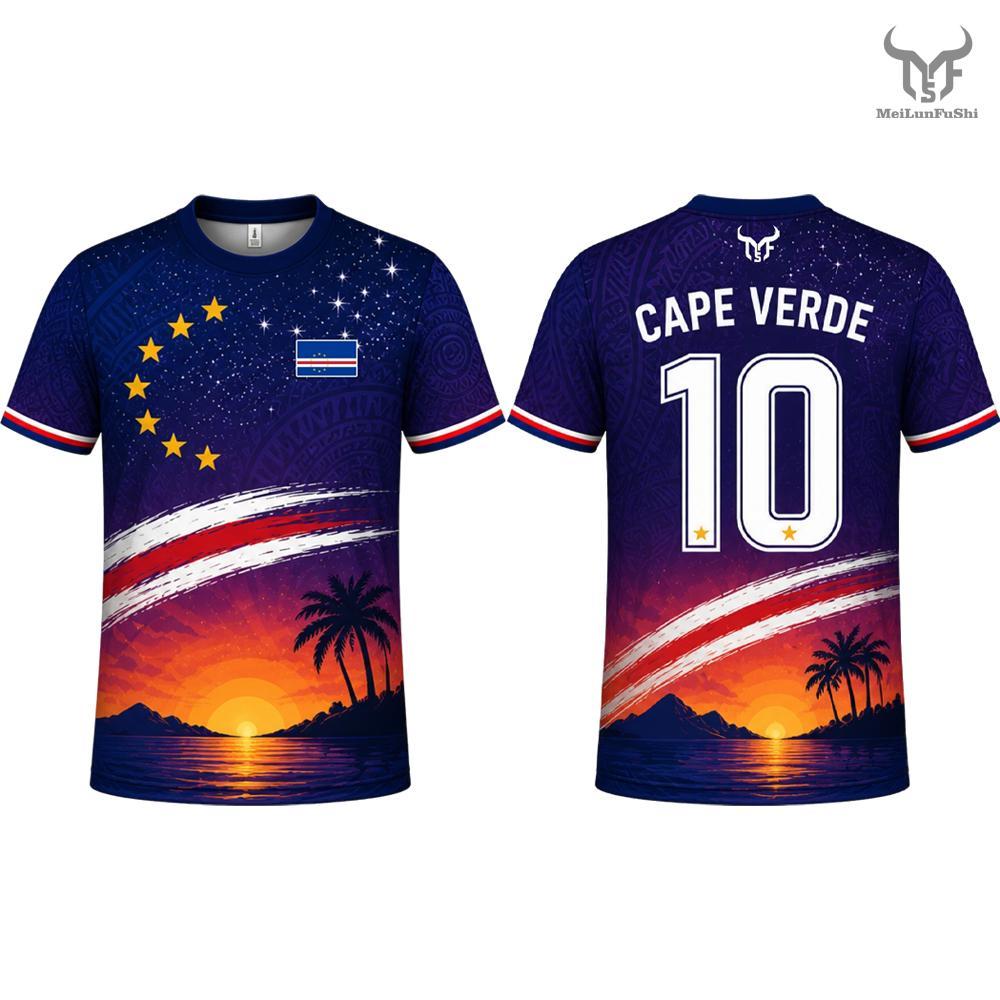 2026 New Cape Verde Flag Printed T-shirt Men And Women Quick Dry Breathable Outdoor Sports Jersey Summer Casual Football Tee