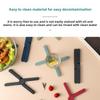Creative X-Shaped Folding Heat Resistant Mat, Non-Slip Silicone Placemats for Kitchen, Modern Design Table Mats