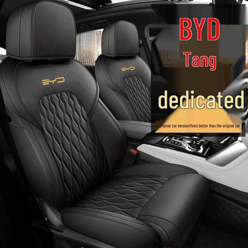 Customized BYD Tang Car Seat Cushion, Perforated Leather, 5/6/7-Seater, All-Season Use