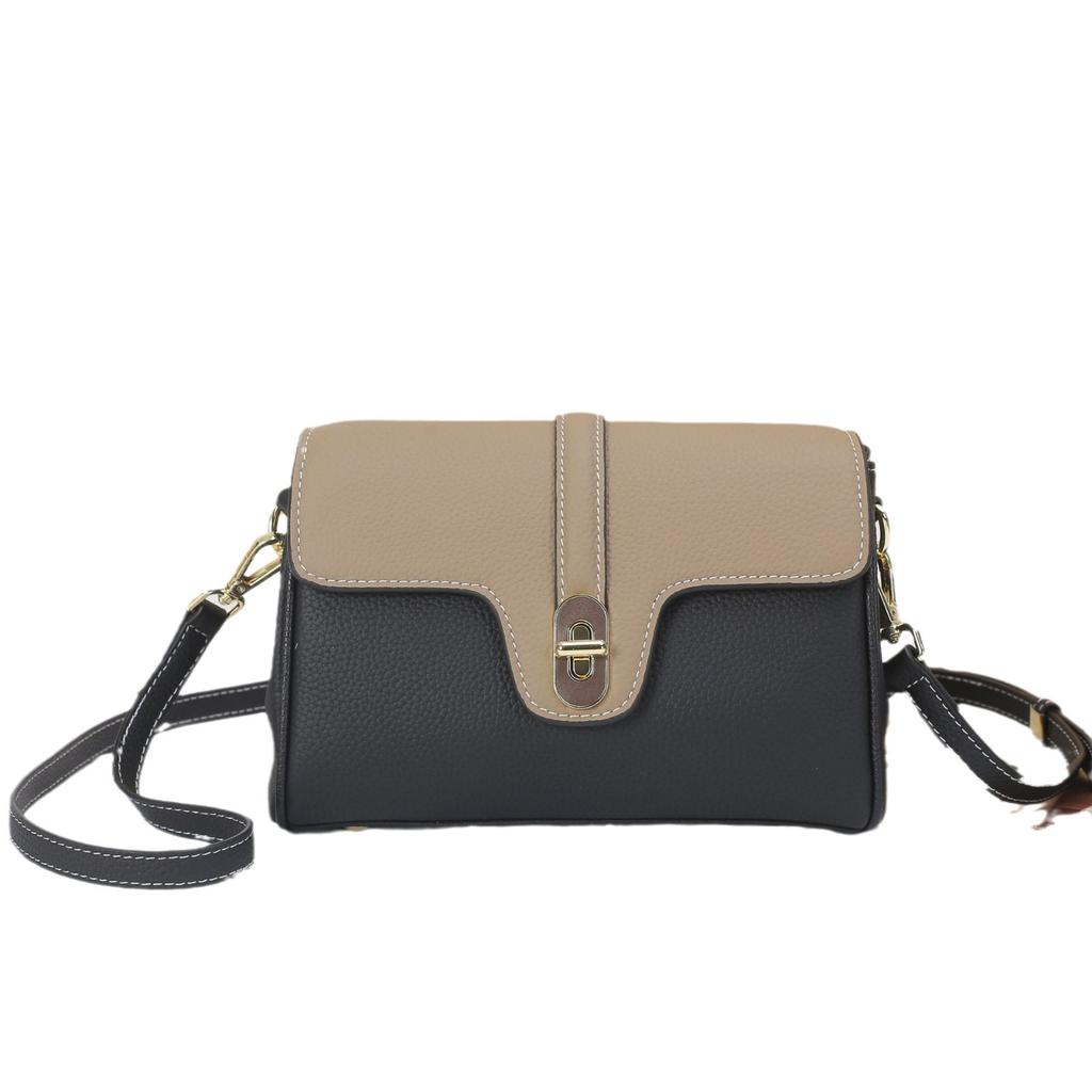 Hovězí kůže Jaro a léto Měkká Kontrastní barva Niche Polštářová taška Populární Módní Ramenní Crossbody Praktická verze Měkká kůže