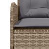 Vidaxl Corner Garden Sofa With Cushions, Beige, Poly Rattan