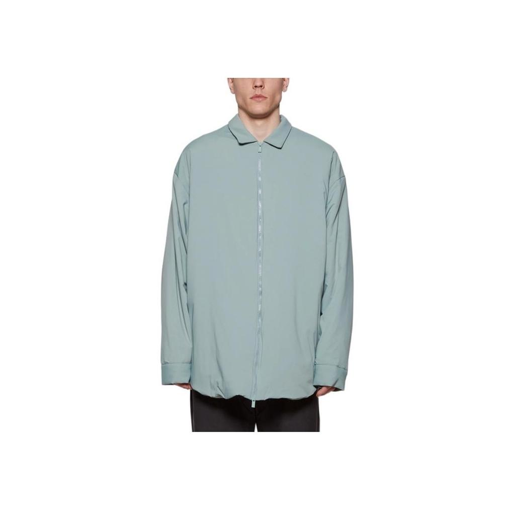 Fear of God Essentials Filled Nylon Shirt Jacket Sycamore Men Outerwear Green 202BT224041F