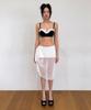 VINAJ Button Draped See-Through Skirt Cover-Up (White)