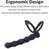 Silicone Strap On Penis Butt Plug Anal Beads with Cock Ring Delay Ejaculation Anus Plug Adult Massager Double Penetration Dildo Massager Anal Sex Toys