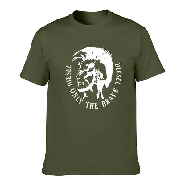 T-Shirt for Men Graphic New Outfits Only the Brave Estilo Graphic Tee Oversized Men Clothing Harajuku Vintage Casual Streetwear