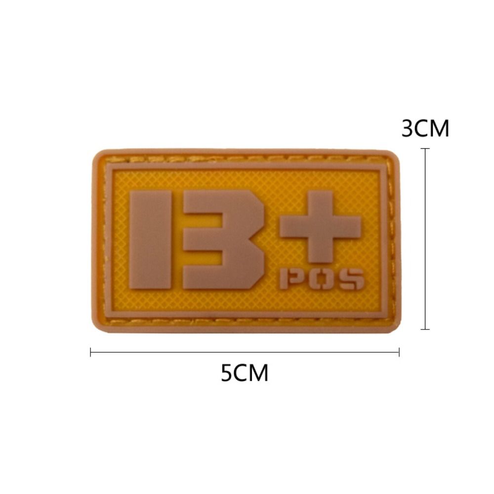 PVC Glue Stamp Blood Type Magic Sticker Embroidered Patch Emergency Armband  Helmet Decoration