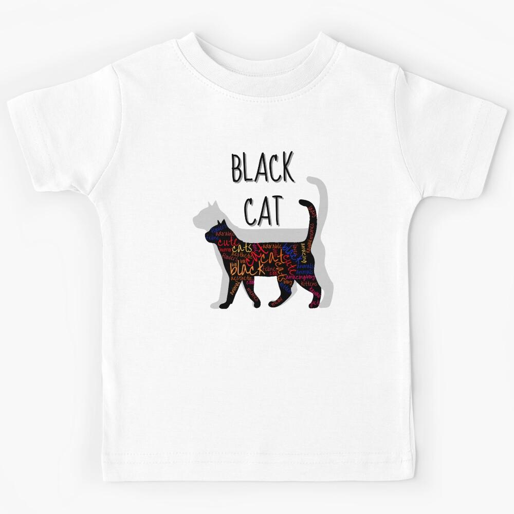 Black Cat Kids T-Shirt 170