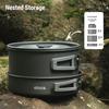 Outdoor Camping Cookware Set Camping Pot Pan and Kettle for Outdoor Backpacking Hiking