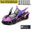 1/24 Apollo Project EVO Electroplated Sports Car Alloy Model Diecast Metal Racing Car Vehicles Home Trendy Toy Decorations Gifts