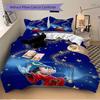 3pcs Mickey Mouse Printed Bedding Set, Breathable And Soft, Machine Washable, Christmas Gift Birthday Gift, Bedroom Decoration