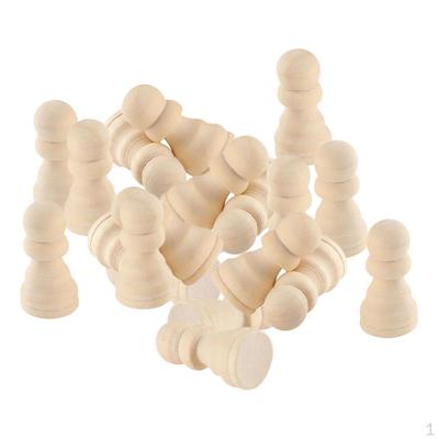 Teile, Holz-Schachspiel, Steckfiguren zum Bemalen, Projekte, Heimdekoration