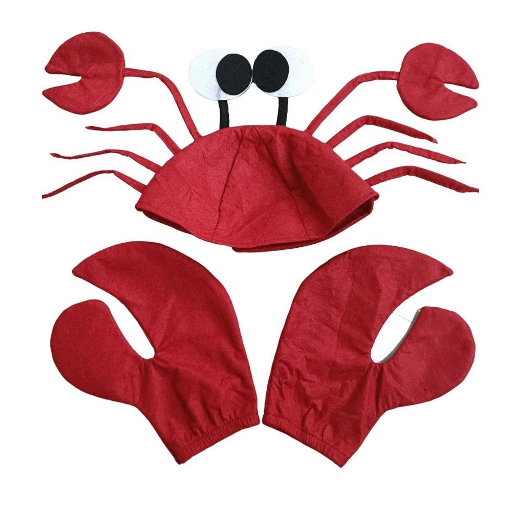 Cute Red Lobster Hat Cartoon Animal Headgear Funny Crab Hat Cosplay Event
