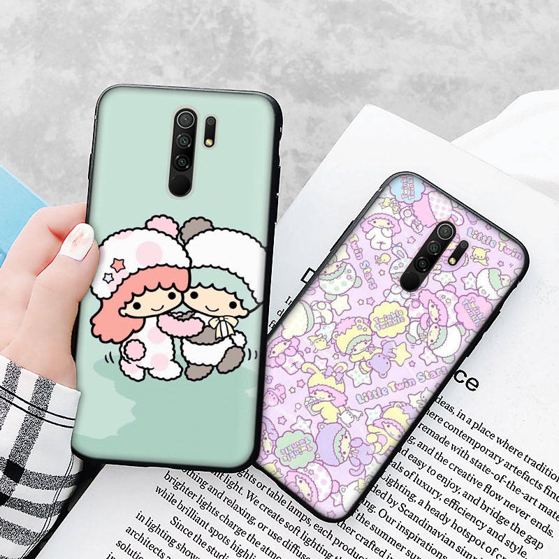 Black Case for Samsung Note 20 Lite S24 Ultra S23 A03 A05 A06 A11 A71 A15 A16 A13 A24 A25 A33 A52 A53 A50 M55 M35 Plus H-33 Little Twin Stars