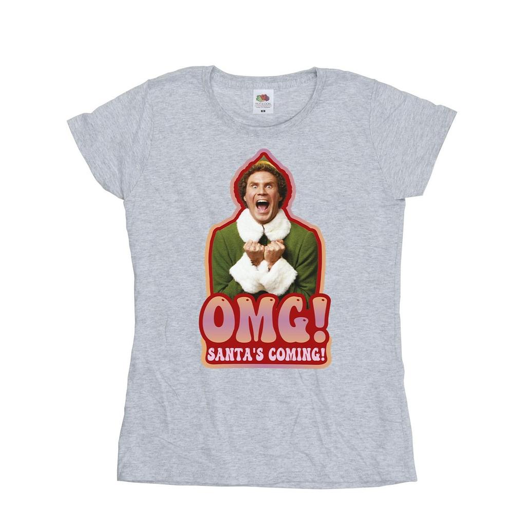 Elf Womens/Ladies Santa´s Coming Cotton T-Shirt