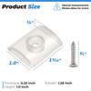 Wall Jamb Bumper for Glass Sliding Shower Doors Suitable for Shower Glass Moving Doors, Clear Shower Doors Bumper with Screws for Use with Sliding