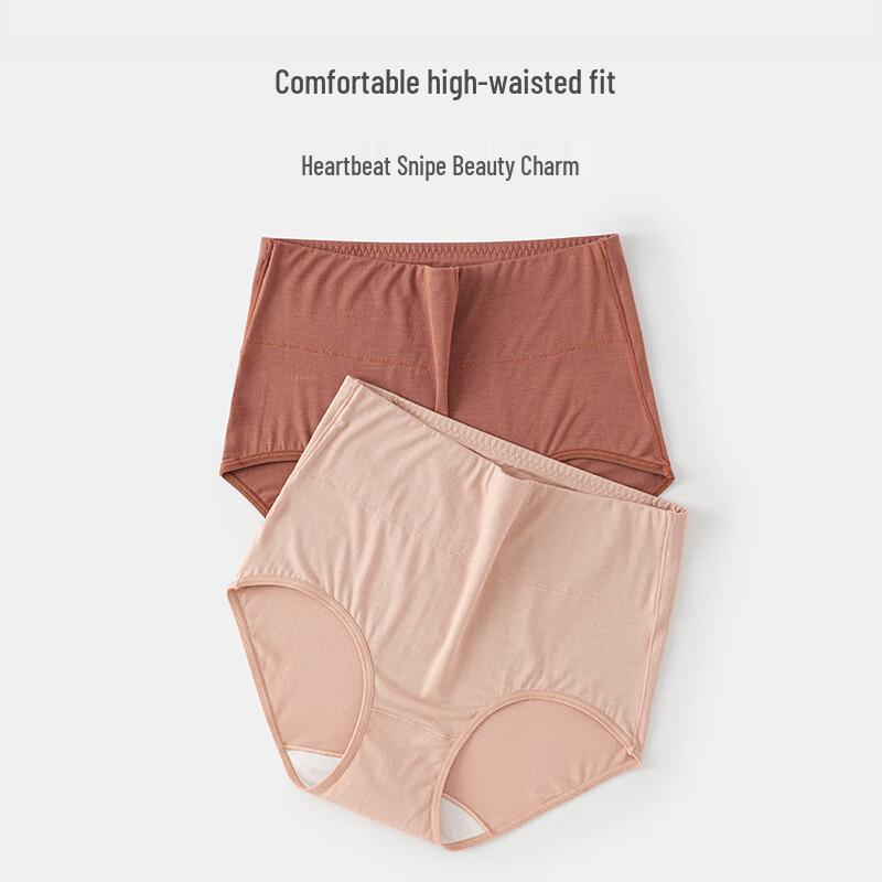 YOUNGYELL Women's High Waist Modal Seamless Tummy Control Underwear - 4 Pack