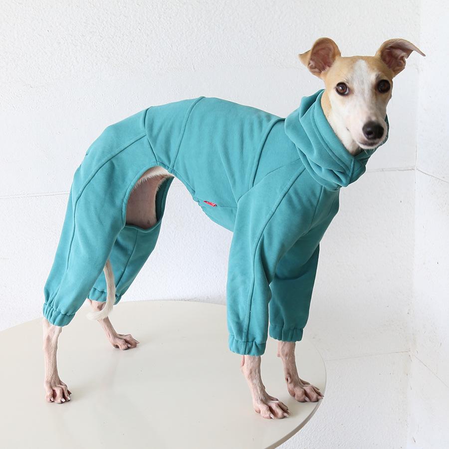 Petstyle Dog Jumpsuit High Collar Four-Legs Sweatshirt Italian Greyhound Whippet Clothes Athletic Tracksuit Soft Pajamas