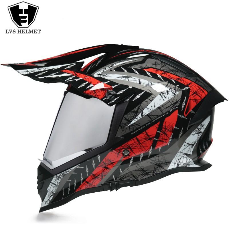 Full Face Motorcycle Helmet With Dual Visors Off-Road Rally Highway Riding Unisex All-Season ABS S M L XL