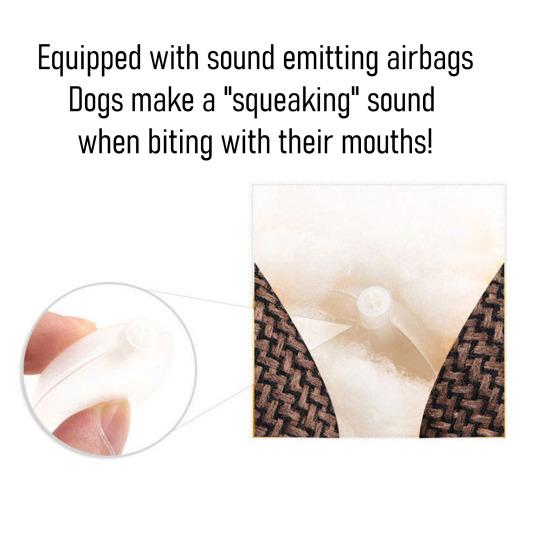 Plush Dog Toy Squeaky Stuffed Animal Dog Chew Toy Cute Animal Design Puppy Teething Toy for All Breeds Relieves Boredom And Anxiety