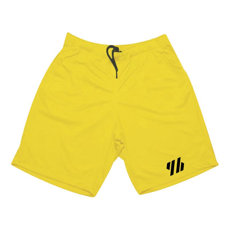 

Летние шорты для фитнеса, мужские спортивные брюки для бега, свободные эластичные быстросохнущие спортивные штаны, сетчатые баскетбольные тренировочные шорты L жёлтый