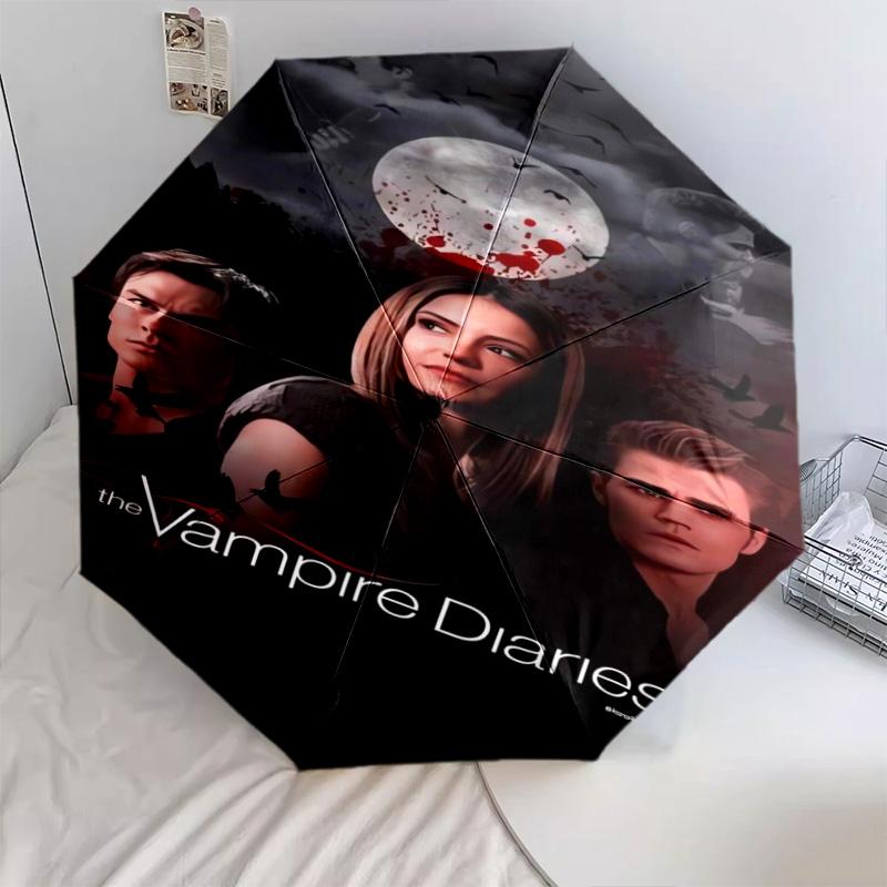 Moonlit Secrets Shadows Folding umbrella Suitable for all seasons Umbrella travel Three folds Umbrella