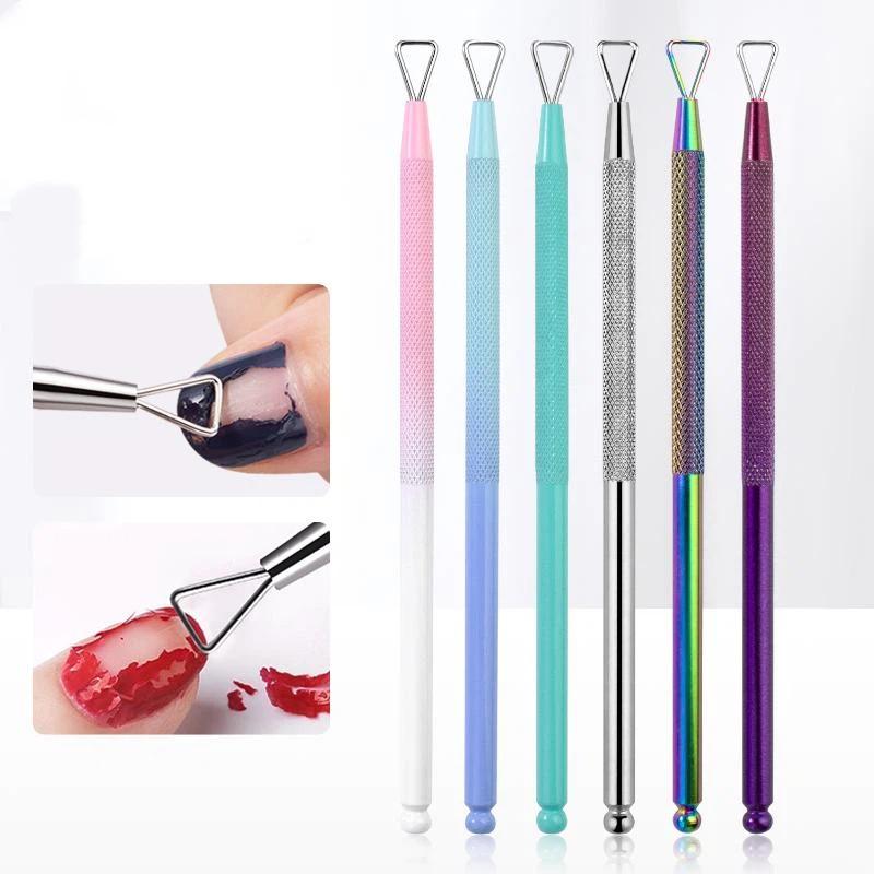 High Strength Stainless Steel Nail Polish Remover Tool Anti-deform Gel Nail Scraper Cuticle Pusher for Commercial Salons