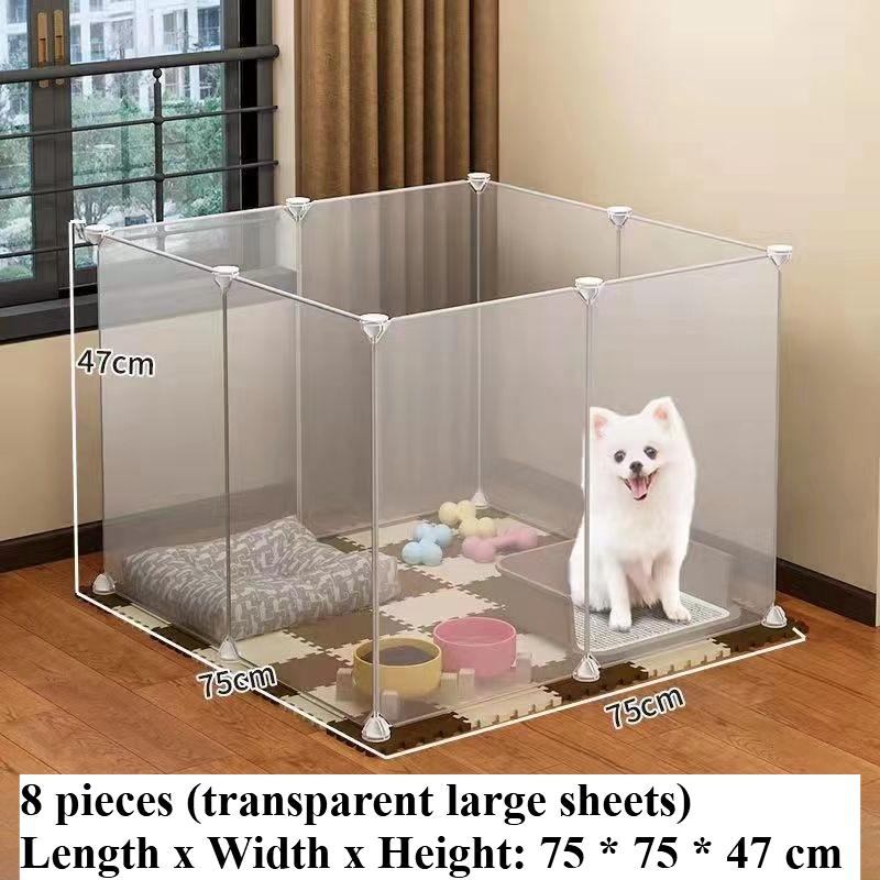 Home Pet Dog Enclosure House Indoor Small Dog Poodle  Fence Isolation Door Dog Cage with Toilet Area Scientificly Divided Den