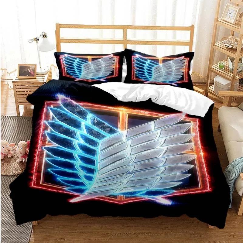 Attack On Titan Duvet Cover 3D Exquisite  Cartoon Digital Print Bedding Set Comforter Bed Youth Home Decor Boys Gift
