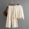 Women's Two-piece Set, Solid Color Simple Fashion Casual Loose Sweater Set