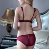 Set Reggiseno Push-Up Sexy in Pizzo Europeo, Set Lingerie a Coppa Sottile Sopra e Spessa Sotto, Raccoglie il Grasso Laterale e Solleva il Seno per Donne con Seno Piccolo