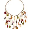 Bohemian Personalized Colorful Crystal Waterdrop Tassel Pendant Necklace for Women Daily Wear Beach Party Suitable