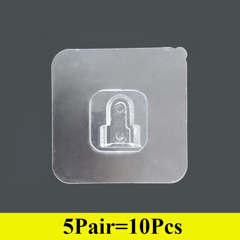 Selbstklebende Wandhaken, transparent, doppelseitig, Haken für Küche, Badezimmer, Aufbewahrung, Kleiderbügel, Stecker, Saugnapfhalter, Home Organizer