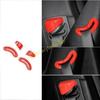 For Jeep Cherokee 14-20222 Fiery Red Seat Belt Buckle Adjust Cover Trim 4PCS