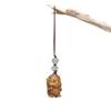 Green Sandalwood Zodiac Pendant: Carved Wooden Phone Chain & Keychain Charm