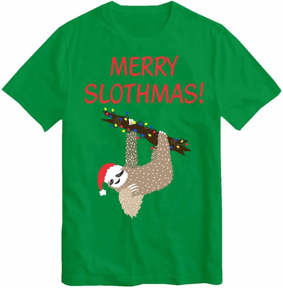 Merry Slothmas Christmas Tshirt Sloth Xmas Gift Present Unisexs Kids Unisex Top S