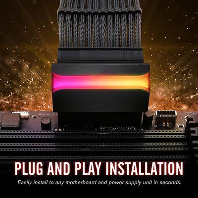 ATX 24Pin To 90 Degree Adapter 5V ARGB Motherboard Power Supply Cable Connector Modular DIY Mounting Accessories Wiring Artifact