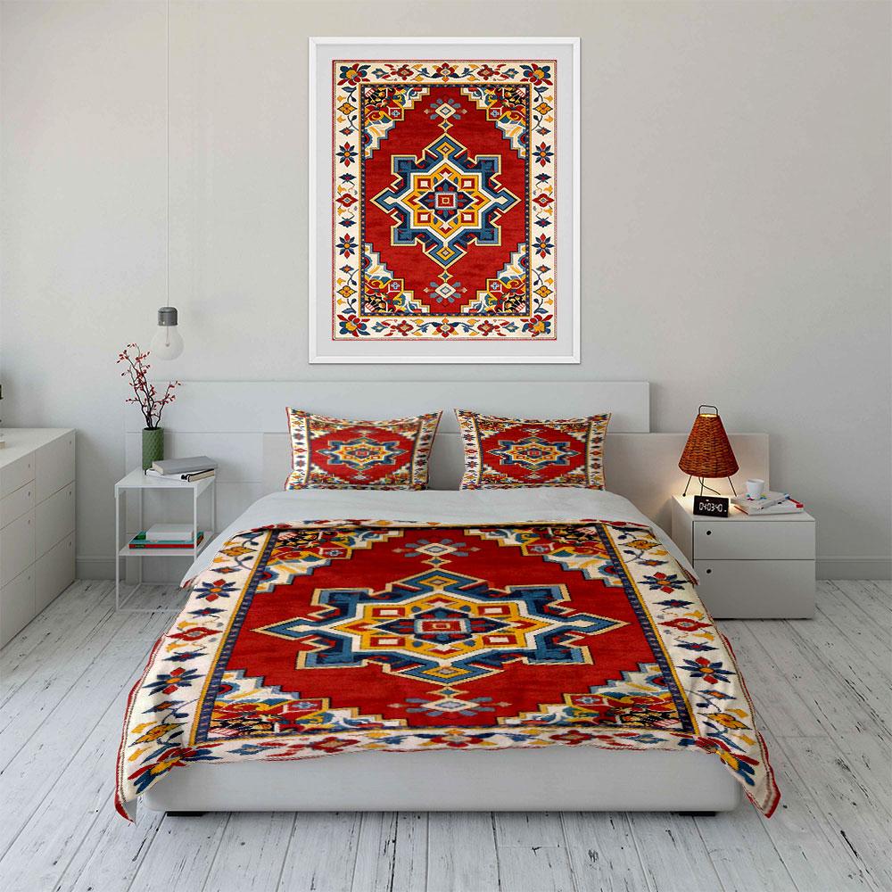 Geometric Shapes with Floral Accents. Bedding Sets Duvet Cover Sets Duvet Covers Pillowcases(1 * Duvet Cover 2 * Pillowcases Without Duvet Insert)