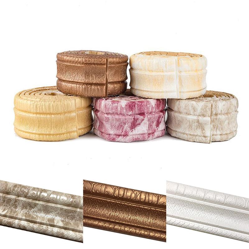 

3D плинтус с линией талии самоклеющийся водонепроницаемый стерео съемный стикер на стену художественный декор ПВХ 2,3 м