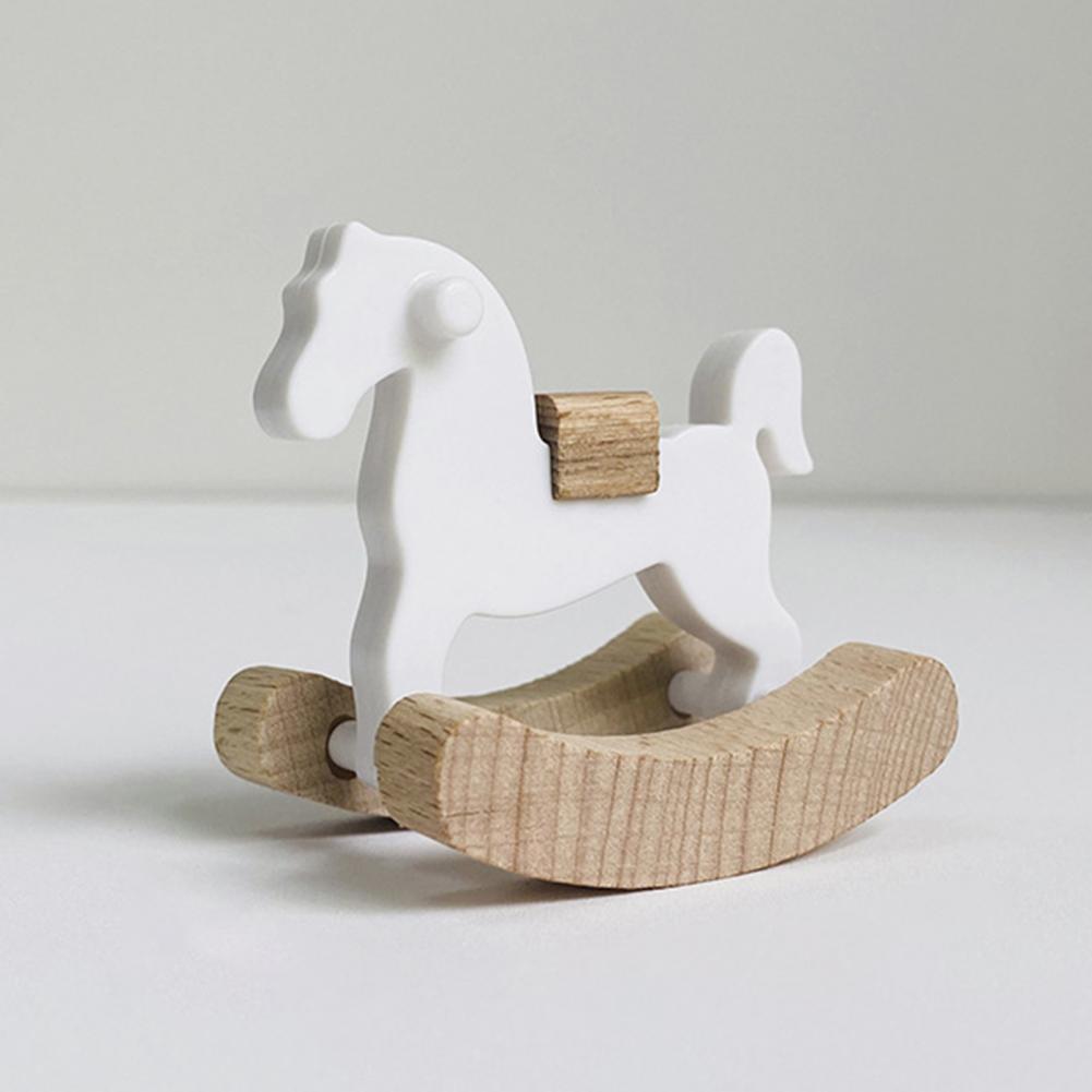 

Miniature Wooden Trojan Horse Dollhouse Dining Room Accessory Smooth Surface Detailed Toy For Doll House Decoration белый