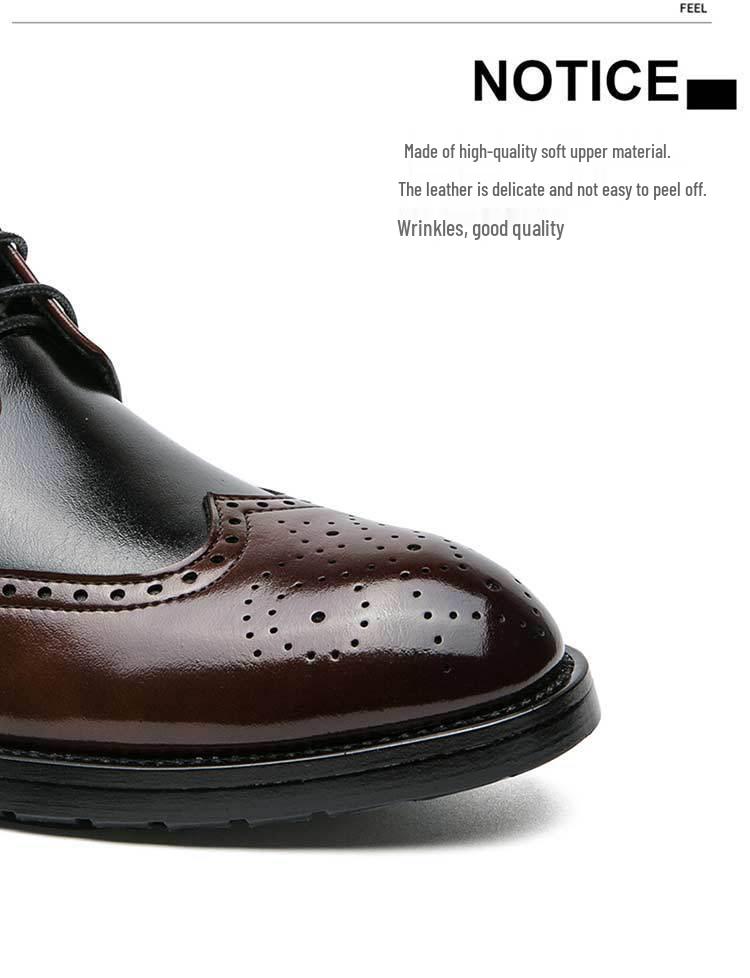 Herren-Arbeitsstiefel mit hohem Schaft, Color-Block-Leder, Spitz zulaufend, Britischer Stil