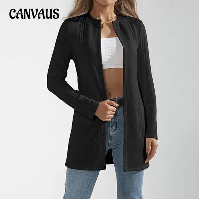 Cárdigan de Moda Simple para Mujer de Otoño Chaqueta de Manga Larga