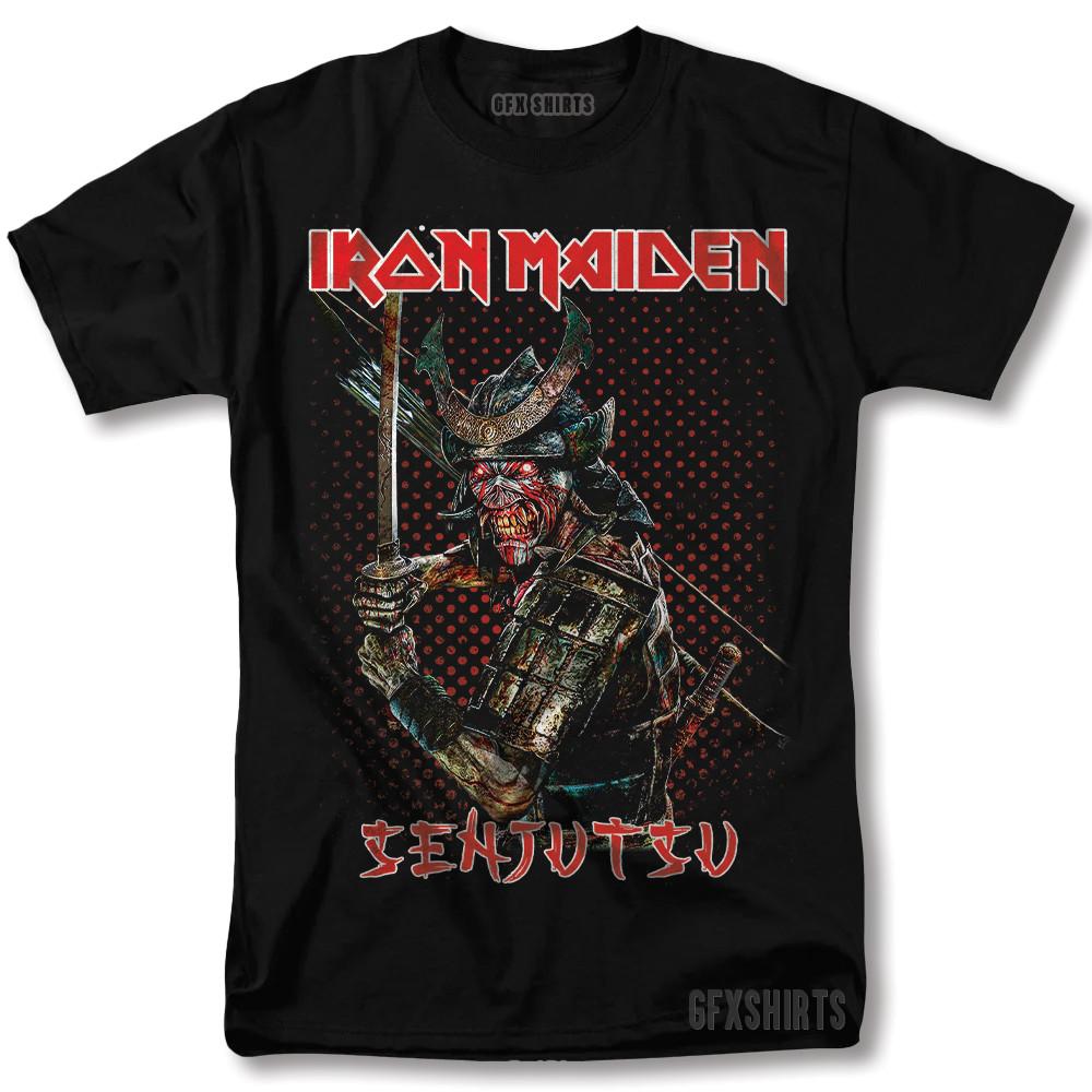 Iron Maiden Shirt Senjutsu Rock Merch Concert Tour Vntg Design T-Shirt Unisex T-Shirt M