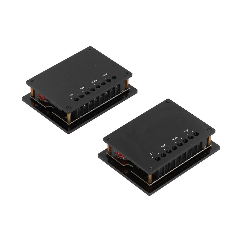 2PCS Speaker Frequency Divider 3 Way HighPower 300W Black Universal for Automobile