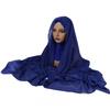 Newest 2 IN 1 High Quality Solid Color Chiffon Scarf Hijab With Niqab Set Instant Headscarf And Under Cap For Muslim Woman